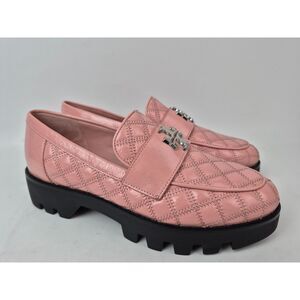 Tory Burch Women's Rose Pink Mini Everly Chunky Leather Loafer Size 9 M